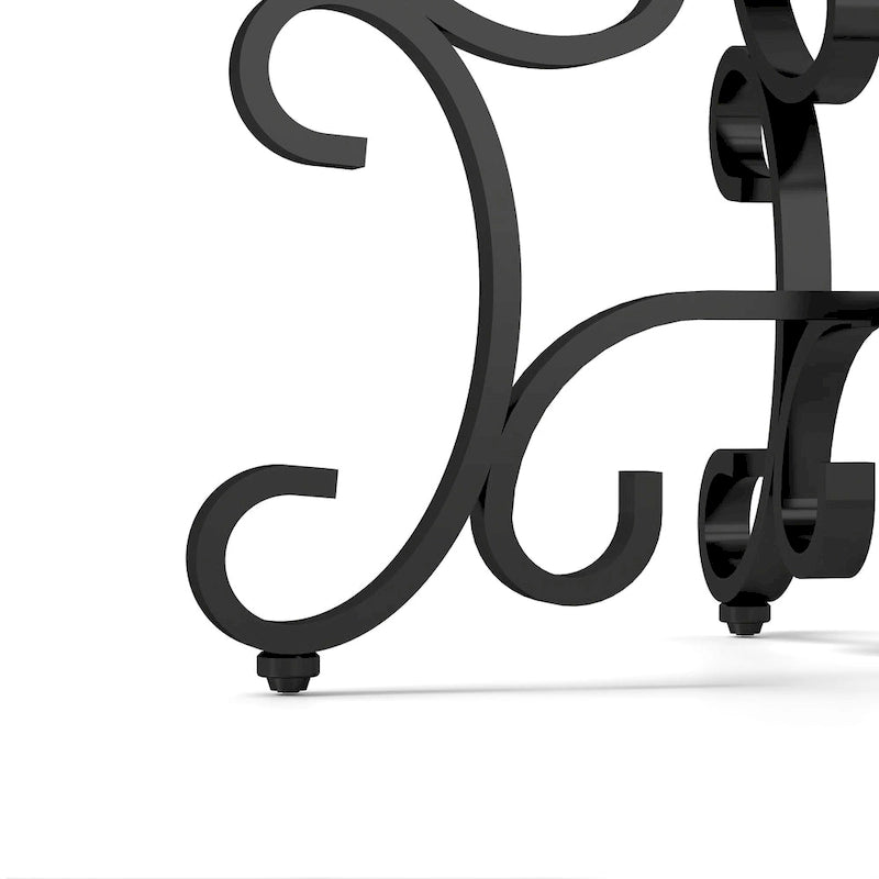 3 Piece Tempered Glass Surface Coffee Table Set, Coffee Table Round End Side Table with Sturdy Construction for Living Room