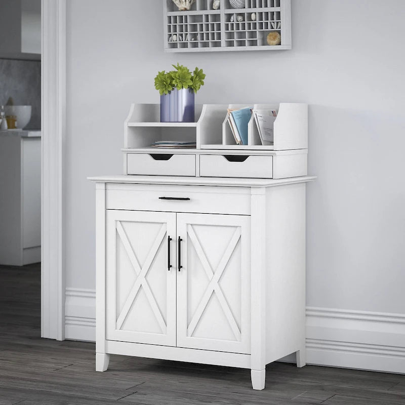 Key West Secretary Desk with Storage Cabinet by