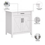 Key West Secretary Desk with Storage Cabinet by