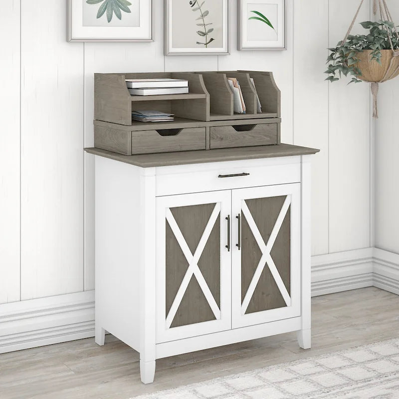 Key West Secretary Desk with Storage Cabinet by
