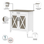 Key West Secretary Desk with Storage Cabinet by