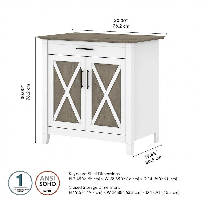 Key West Secretary Desk with Storage Cabinet by