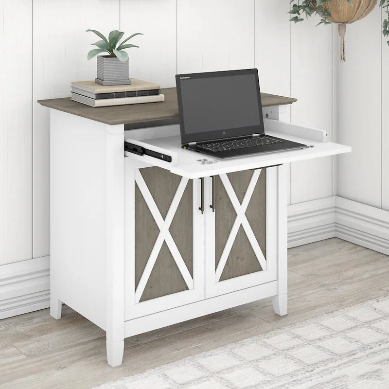 Key West Secretary Desk with Storage Cabinet by