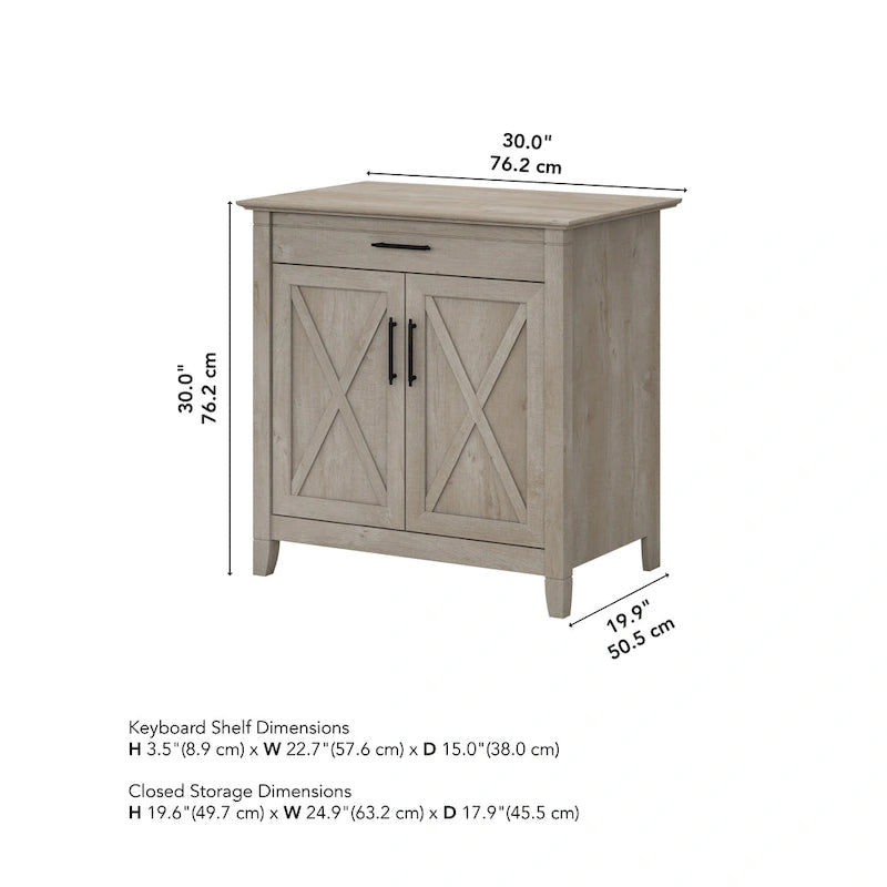 Key West Secretary Desk with Storage Cabinet by