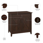 Key West Secretary Desk with Storage Cabinet by