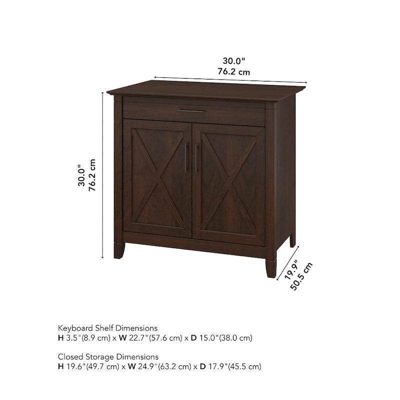 Key West Secretary Desk with Storage Cabinet by