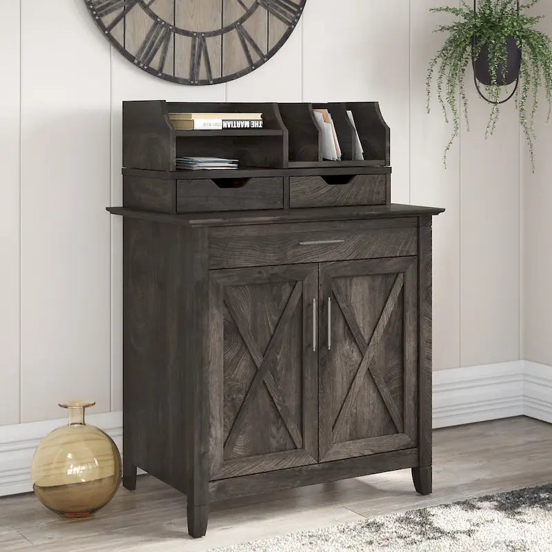 Key West Secretary Desk with Storage Cabinet by