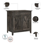 Key West Secretary Desk with Storage Cabinet by