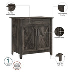 Key West Secretary Desk with Storage Cabinet by