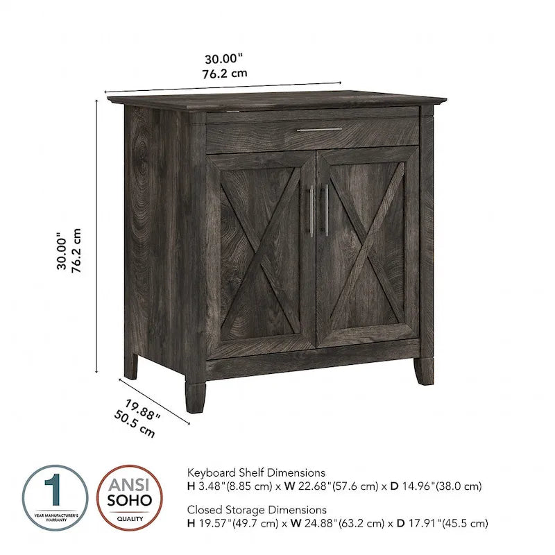Key West Secretary Desk with Storage Cabinet by