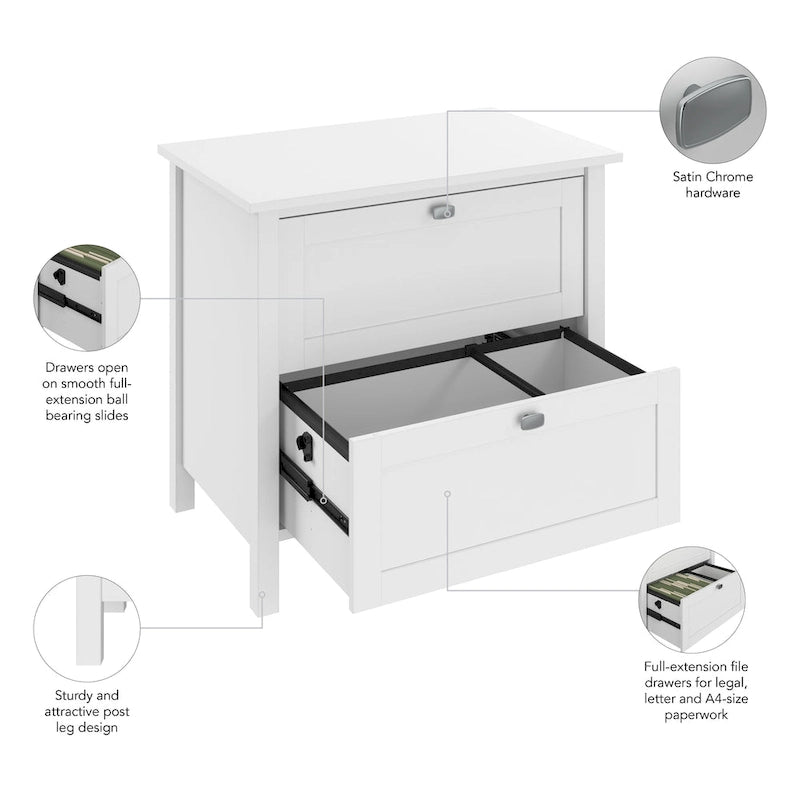 2-Drawer Side-Pull Filing Cabinet
