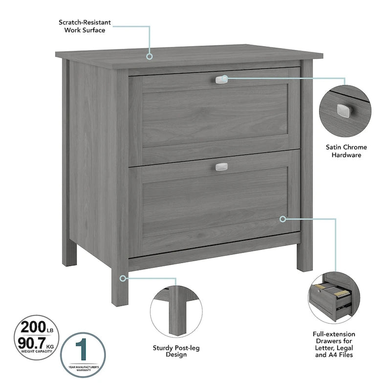 2-Drawer Side-Pull Filing Cabinet