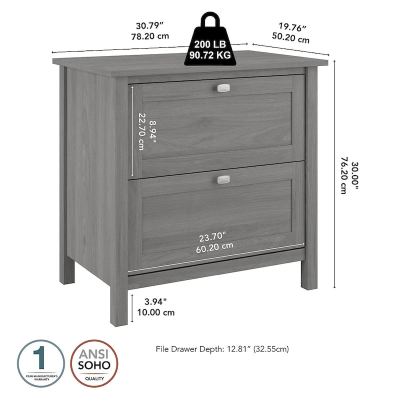 2-Drawer Side-Pull Filing Cabinet