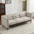 - Modern Upholstered 3-Seater Tufted Sofa Couch for Living Room