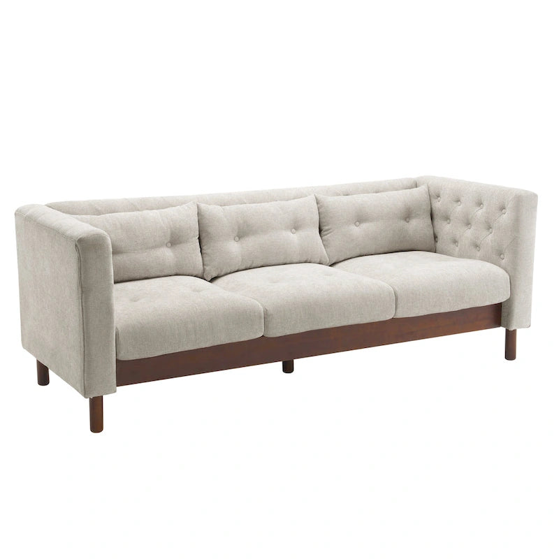 - Modern Upholstered 3-Seater Tufted Sofa Couch for Living Room