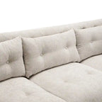 - Modern Upholstered 3-Seater Tufted Sofa Couch for Living Room