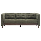 - Modern Upholstered 3-Seater Tufted Sofa Couch for Living Room