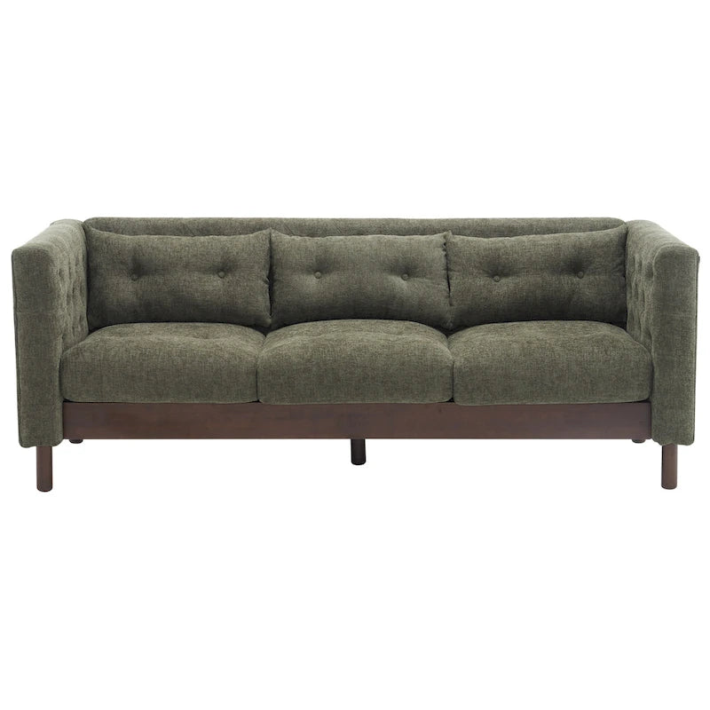 - Modern Upholstered 3-Seater Tufted Sofa Couch for Living Room