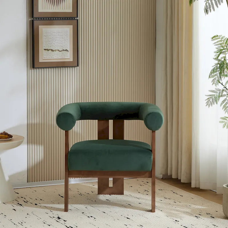 Soft-Cushioned Round ArmChair