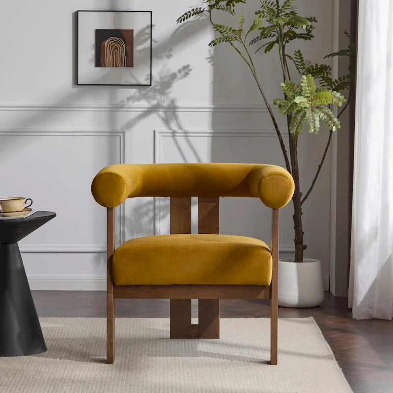 Soft-Cushioned Round ArmChair