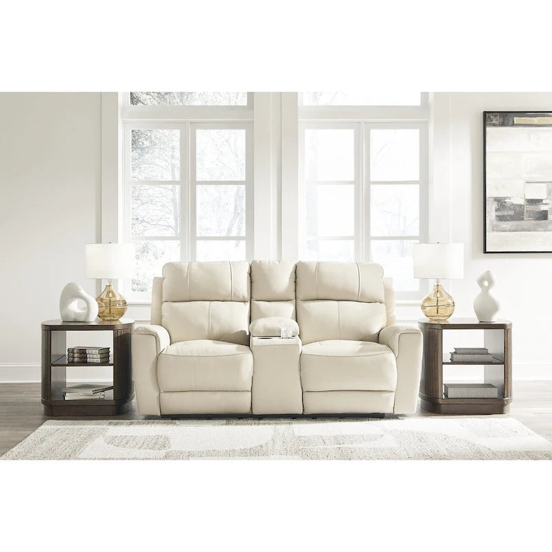  Dahlmoore Beige Power Reclining Loveseat with Console - 76 W x 42 D x 40 H