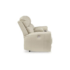 Beige Electric Recliner Sofa With Console - 76 Inches Wide X 42 Inches Deep X 40 Inches High