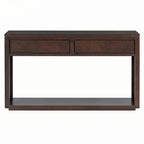 55 Rustic Wooden Entryway Console Table(Espresso)