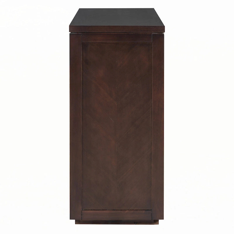 55 Rustic Wooden Entryway Console Table(Espresso)