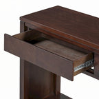 55 Rustic Wooden Entryway Console Table(Espresso)