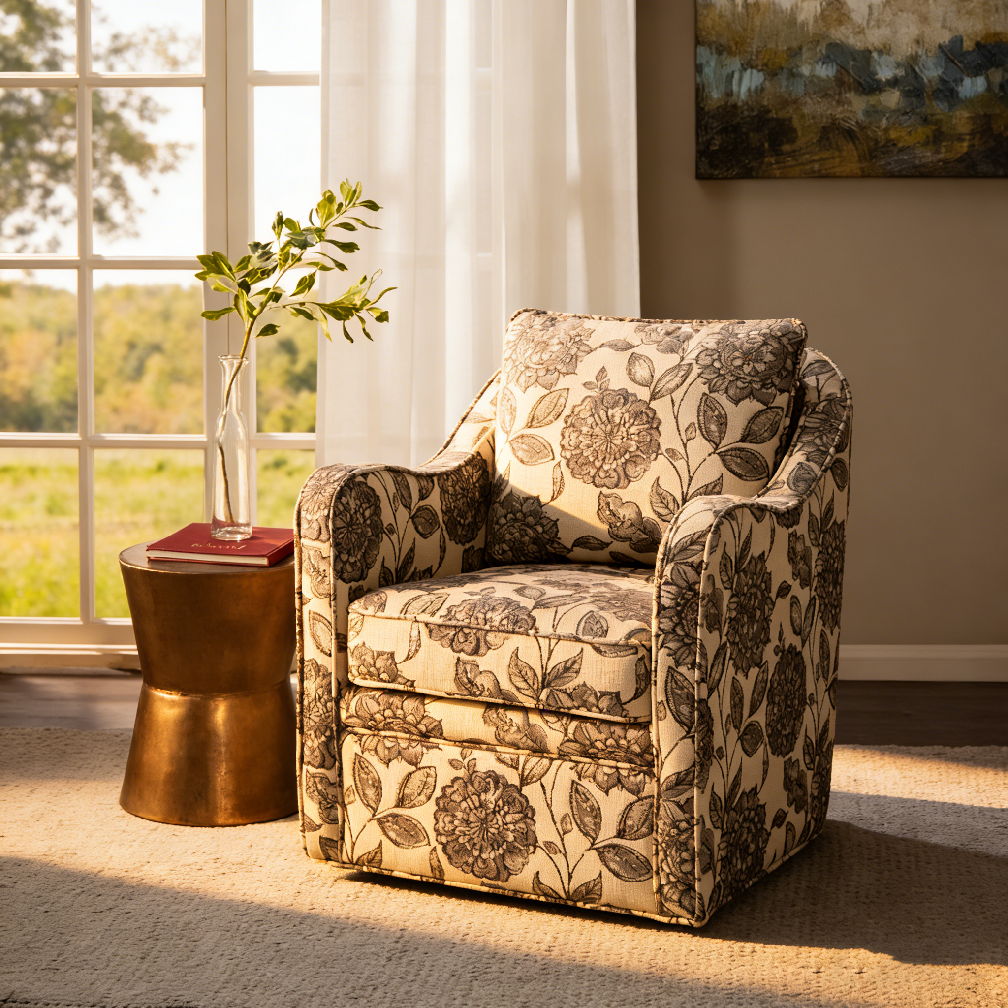 360-Degree Swivel ArmChair