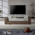 Geso Industrial Oak and Light Grey 71-inch 4-Shelf TV Console by 
