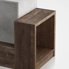 71-Inch 4-Tier Tv Cabinet In Industrial Oak And Light Gray