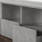 71-Inch 4-Tier Tv Cabinet In Industrial Oak And Light Gray
