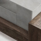 71-Inch 4-Tier Tv Cabinet In Industrial Oak And Light Gray