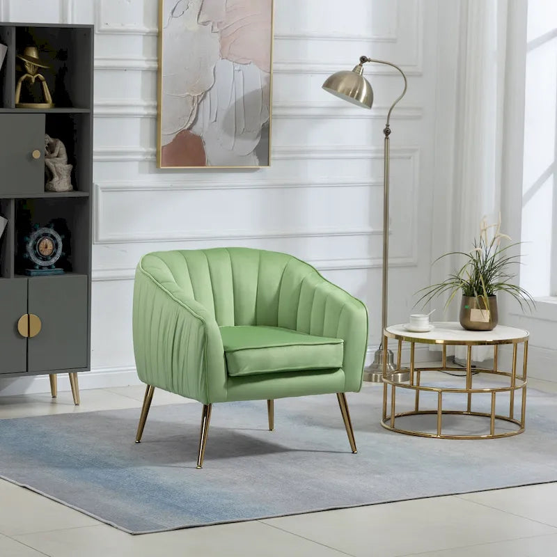 UpholStered ArmChair with Footstool