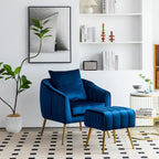 UpholStered ArmChair with Footstool