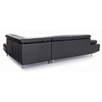 109 in. W 2-piece Faux Leather L Shape Sectional Sofa - 76L x 109W x 28H