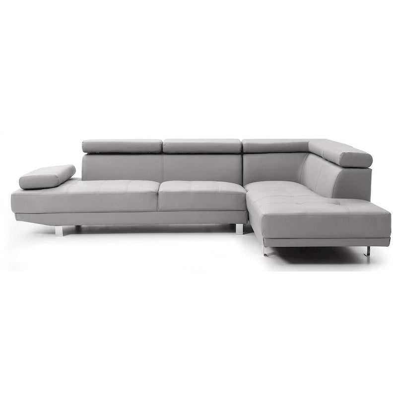 109 in. W 2-piece Faux Leather L Shape Sectional Sofa - 76L x 109W x 28H