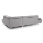 109 in. W 2-piece Faux Leather L Shape Sectional Sofa - 76L x 109W x 28H