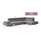 109 in. W 2-piece Faux Leather L Shape Sectional Sofa - 76L x 109W x 28H