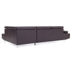109 in. W 2-piece Faux Leather L Shape Sectional Sofa - 76L x 109W x 28H
