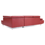 109 in. W 2-piece Faux Leather L Shape Sectional Sofa - 76L x 109W x 28H