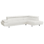 109 in. W 2-piece Faux Leather L Shape Sectional Sofa - 76L x 109W x 28H