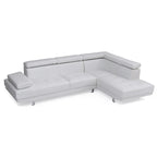 109 in. W 2-piece Faux Leather L Shape Sectional Sofa - 76L x 109W x 28H