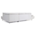 109 in. W 2-piece Faux Leather L Shape Sectional Sofa - 76L x 109W x 28H