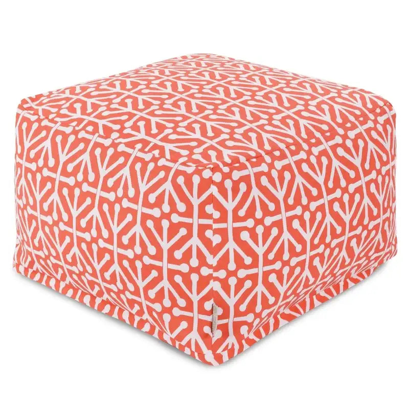 Indoor Outdoor Aruba Ottoman Pouf 27 in L x 27 in W x 17 in H