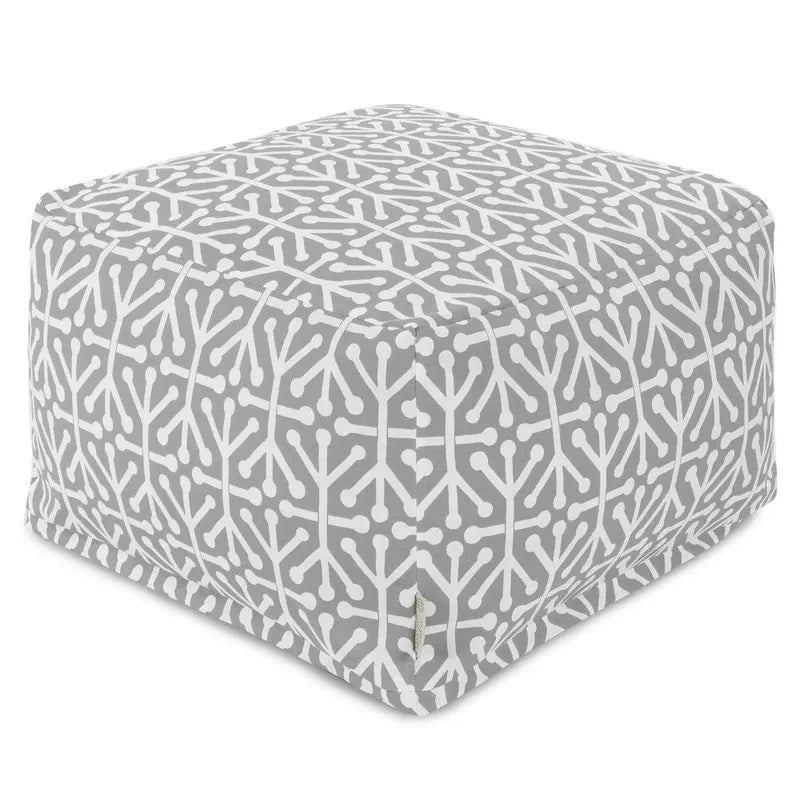 Indoor Outdoor Aruba Ottoman Pouf 27 in L x 27 in W x 17 in H