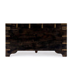 Nador Hand-Painted Brass Inlay Storage Trunk Coffee Table