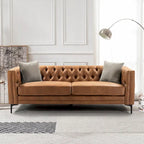 Calymne 84 Classic Square Arms Sofa with Button-Tufted Back by 
