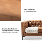 84 Classic Square Armchair With Buttoned Tufted Backrest
